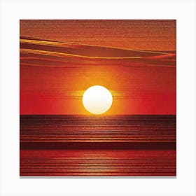 Sunset Over The Ocean 30 Canvas Print