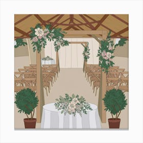 An Illustration Of A Wedding Venue With Kow4asqsta2jfboigow5jg Um4y0 Phrg60pv Kh1q37a Lienzo