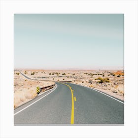 Desert Road Trip Square Canvas Print