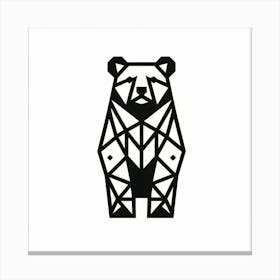 Geometric Bear 2 Canvas Print