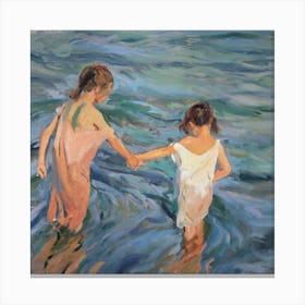 Children In The Sea 1909 Canvas Print