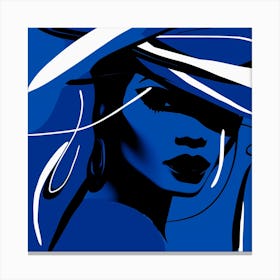 Blue Hat 2 Canvas Print