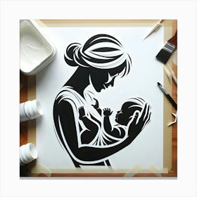 Mother And Baby Canvas Print