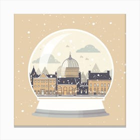 Glasgow United Kingdom Snowglobe Canvas Print
