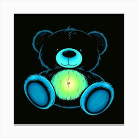 Glow In The Dark Teddy Bear Canvas Print