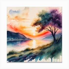 Watercolor Painting Canvas Print