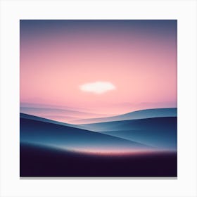 Soothing Minimalist Sunset Landscape Wall Art 1 Canvas Print