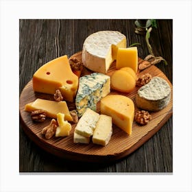 Firefly Artisan Cheese Board With Gourmet Selections 18612 Canvas Print