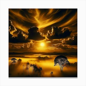 Sunset In The Clouds Canvas Print