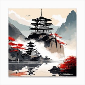Japanese Temple Painting (2) Canvas Print