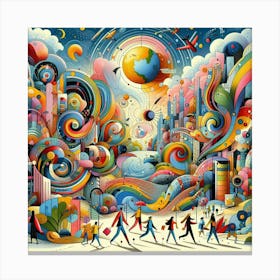 Party on Broadway Canvas Print