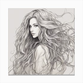 I Do Not Fear The Fire I Am The Fire , Full Body Picture Of Strong Beautiful Female With Long Flowy (1) Canvas Print