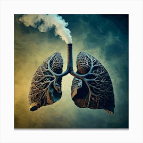 Lungs And Smoke 7 Canvas Print