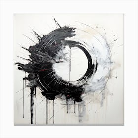 Abstract Art Circle Digital Painting (2) Canvas Print