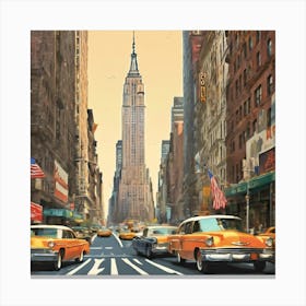 Vintage Travel Poster New York Art Print Canvas Print