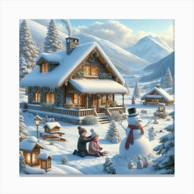 Snowman Canvas Print