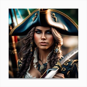 Pirates woman Canvas Print