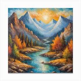 the  valley  an autumn Canvas Print