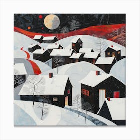 Winter Village 10 Canvas Print