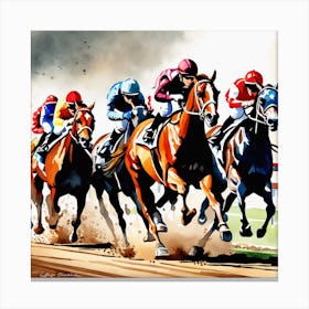 Horse Racing 17 Canvas Print