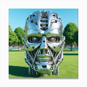 Terminator Head Canvas Print