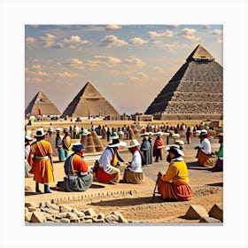 Giza Pyramids Canvas Print