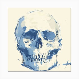 Blue Skull Canvas Print