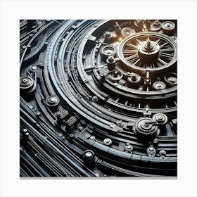 Mechanical Gears And Gears Canvas Print