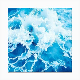 Blue Water Splash 2 Canvas Print