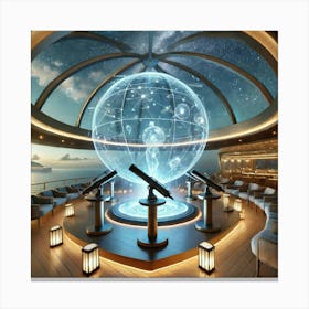 A Luxurious Cruise Ship S Celestial Observation De Canvas Print