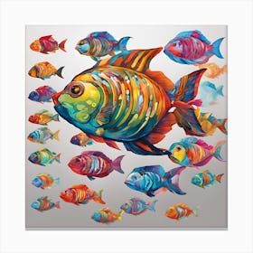 Giant, Beautiful, Colorful Fish Canvas Print