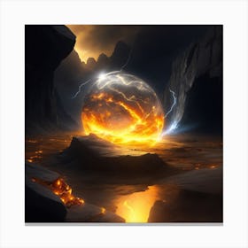 Sphere Of Fire Canvas Print