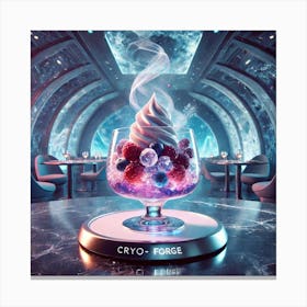 A Futuristic Dessert Called Nebula Parfait, Serv Canvas Print