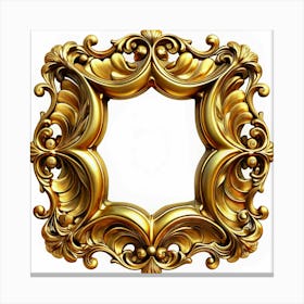 Golden Ornate Frame Canvas Print