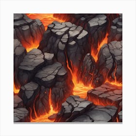 Lava texture 31 Canvas Print