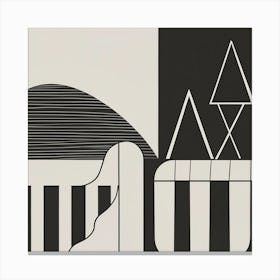 Black And White Art Scandinavian Art Geometric Clipdrop Enhance Canvas Print