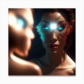 Fairy With Glowing Eyes Canvas Print