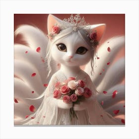 Wedding Cat Canvas Print