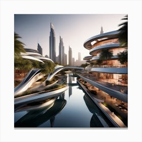 Futuristic City 291 Canvas Print