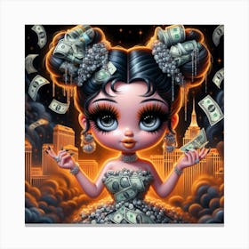 Betty Boop in Las Vegas Canvas Print