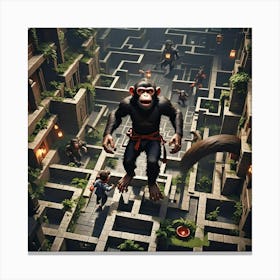 Labyrinth Of The Monkeys Canvas Print