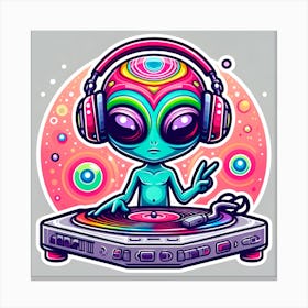 Alien Dj 5 Canvas Print