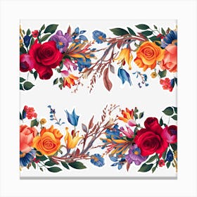 Floral Border Canvas Print