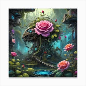 Roses In The City Canvas Print