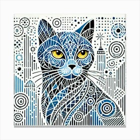 Skylight Runner City Cat Canvas Print