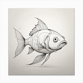 Fish Picasso style Canvas Print