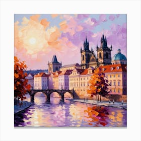 Sunset In Prague Canvas Print