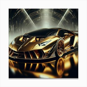 Golden Lamborghini 35 Canvas Print