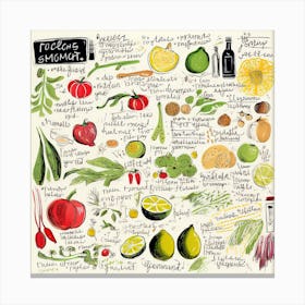 Cooking Recipes Sketchnote 4 Canvas Print