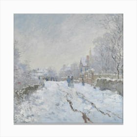 Claude Monet In The Snow 1 Canvas Print